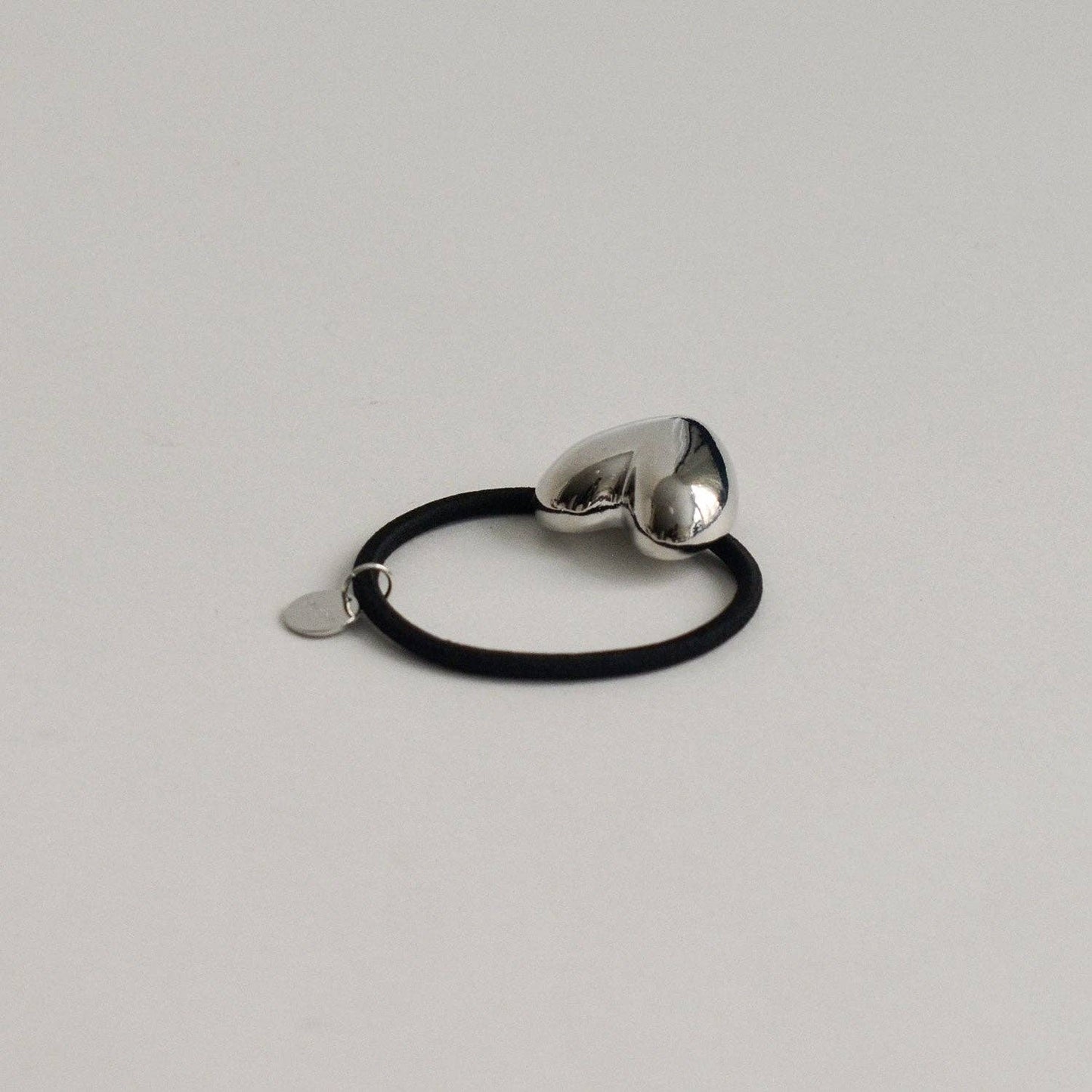 Heart-Shaped Metal Cuff Hair Tie | Silver