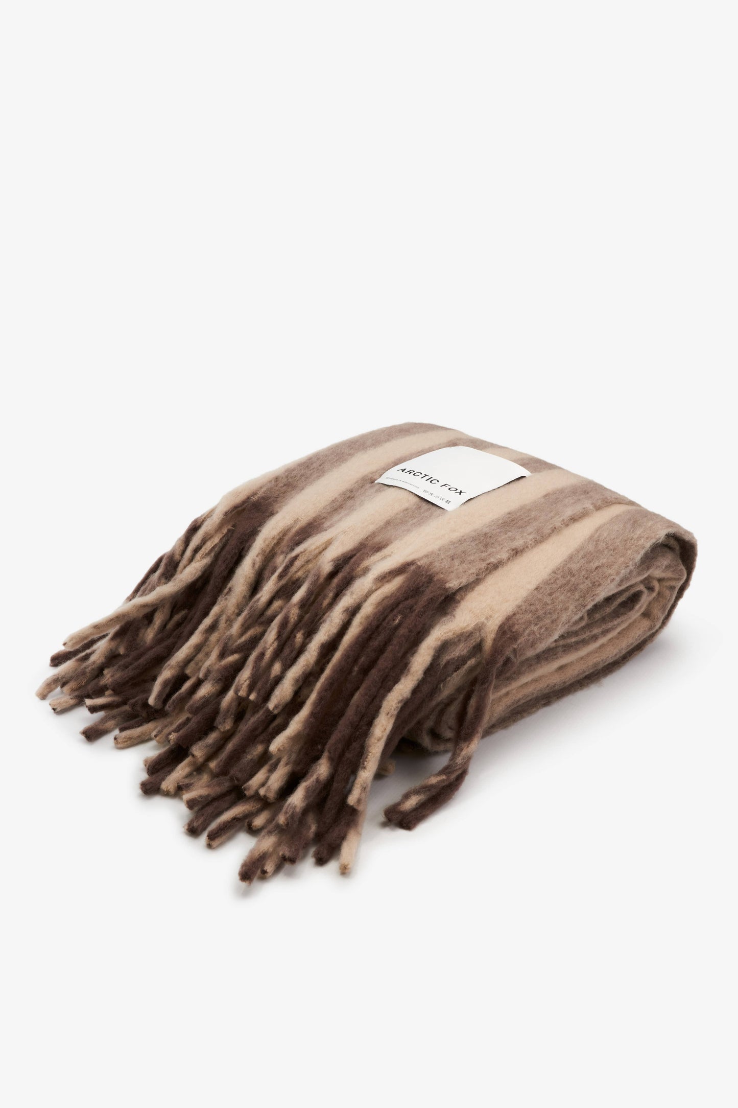 100% Recycled Throw | Burnt Umber Stripe