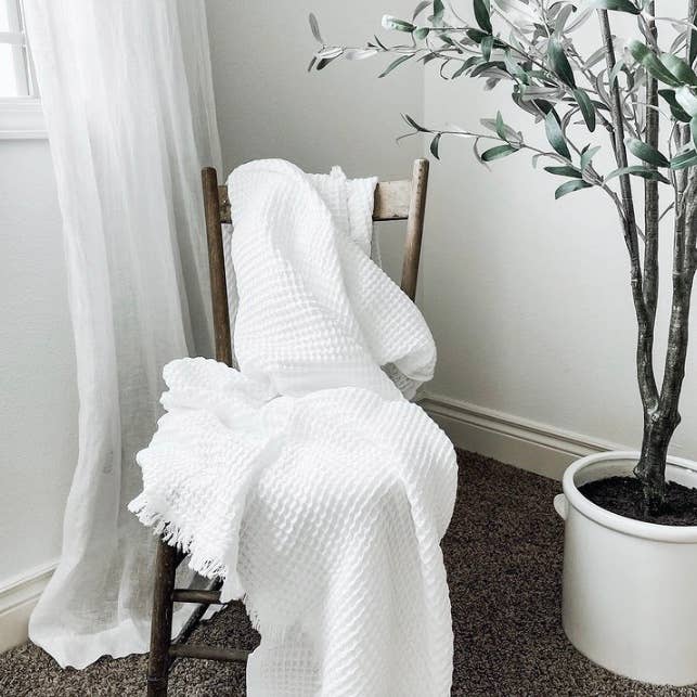 Turkish Cotton Blanket | Mustard
