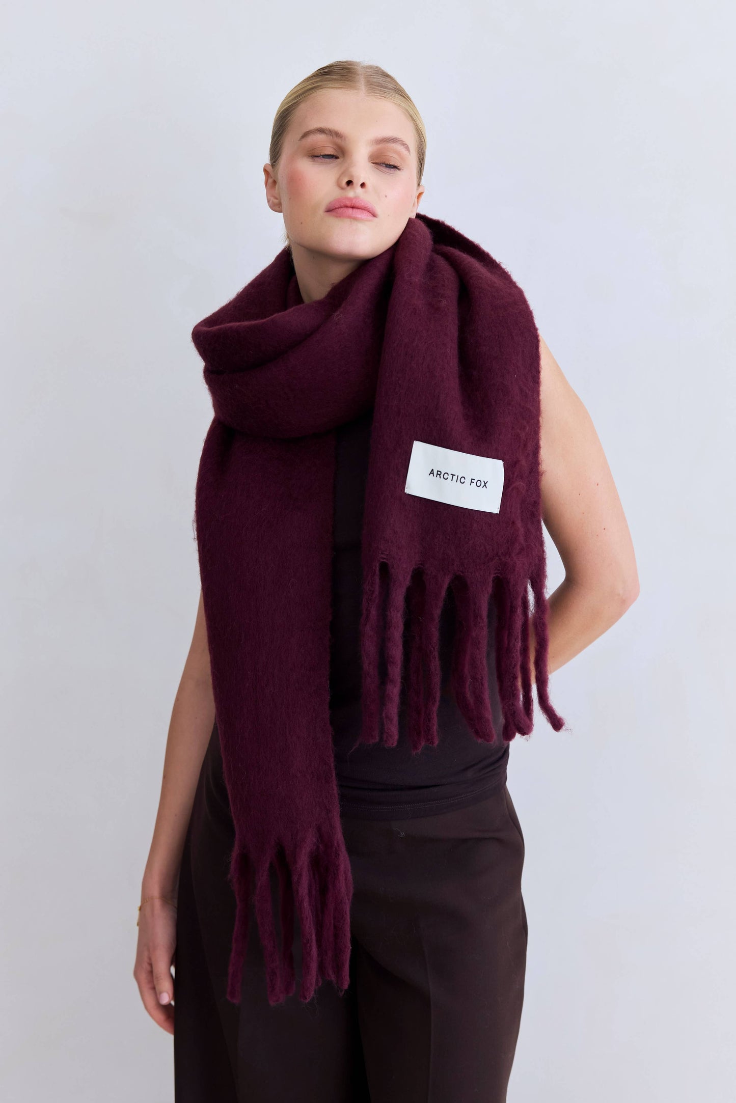 Ultra Soft Recycled Scarf | Cherry Lacquer