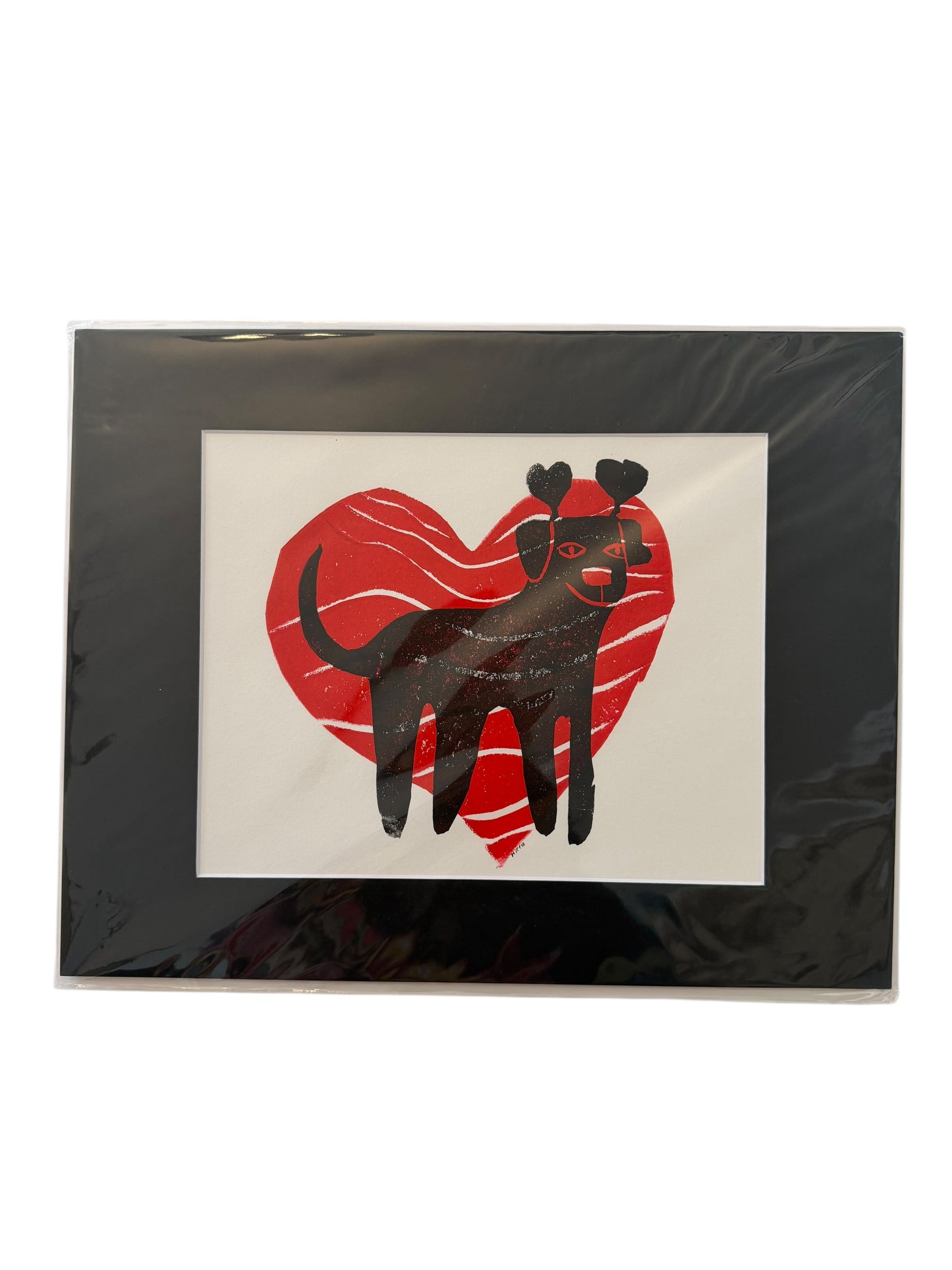 Matted Art Print | Valentine Animals