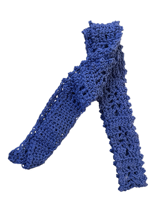 Hand-Crocheted Thin Neck Scarf