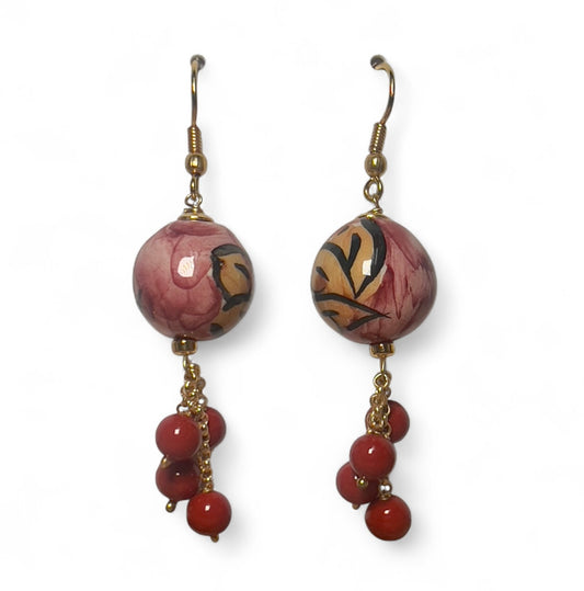 Ceramic + Beaded Earrings | Handmade in Sicily