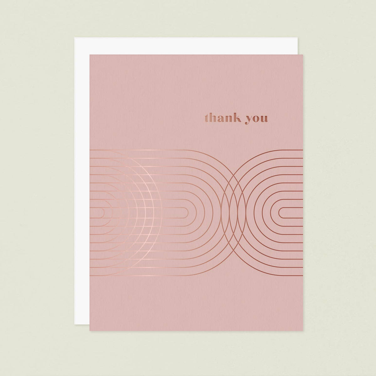 Arches Thank You Rose Gold Foil Greeting Card
