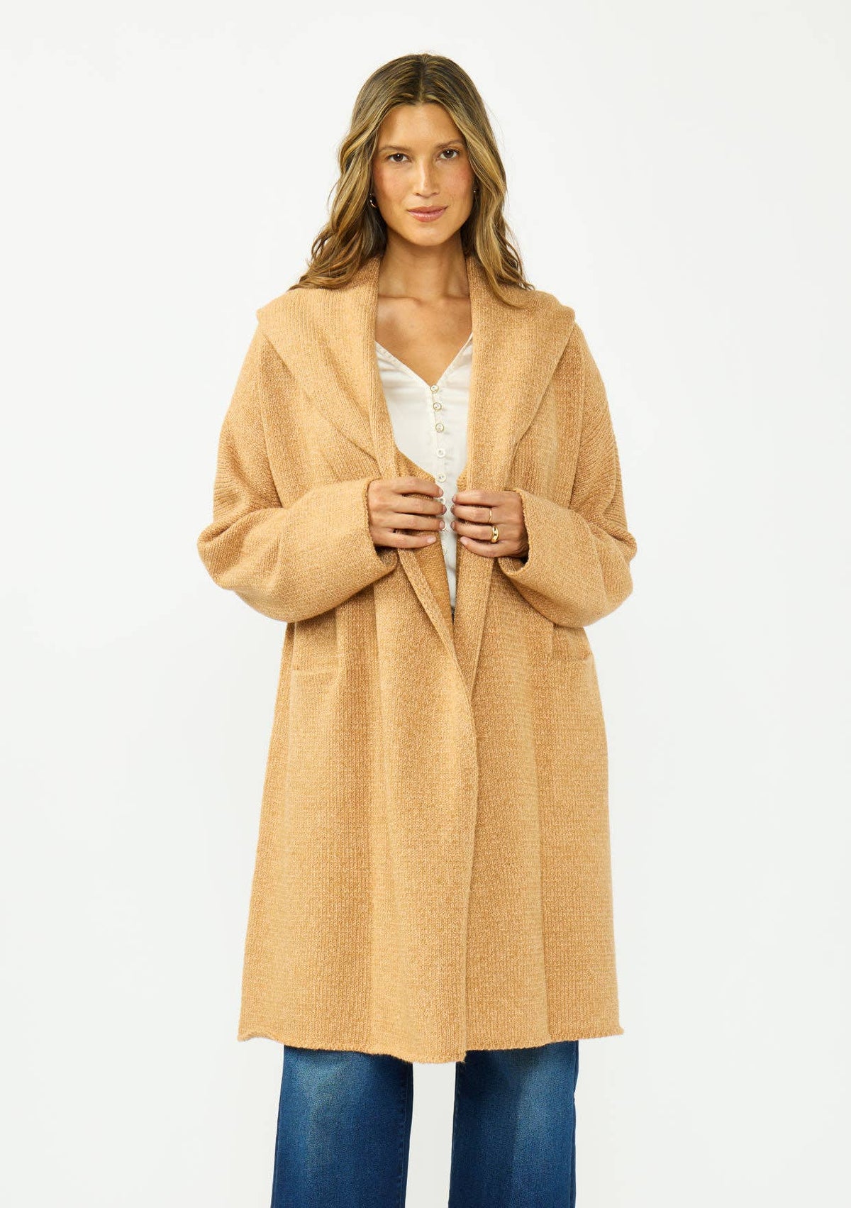 Hooded Cardigan with Pockets