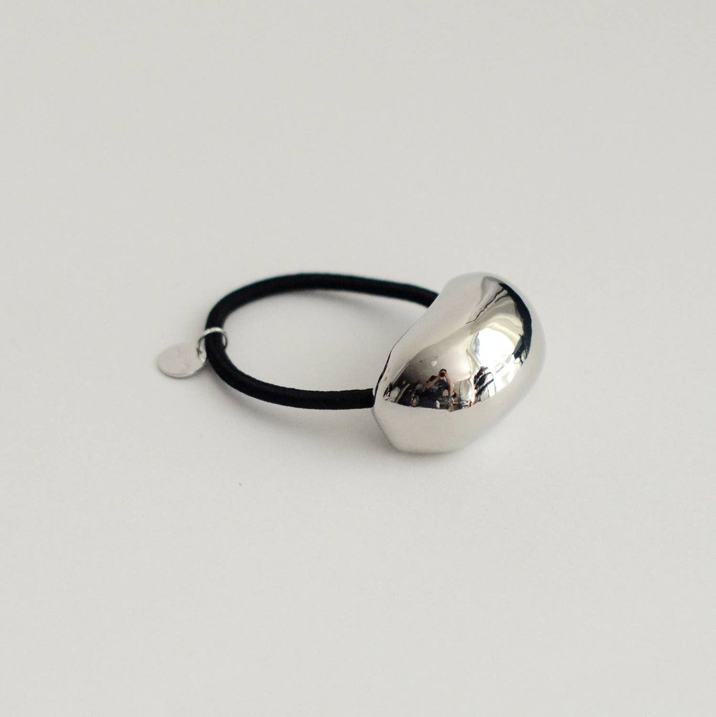 Bold Crescent Metal Cuff Hair Tie | Silver