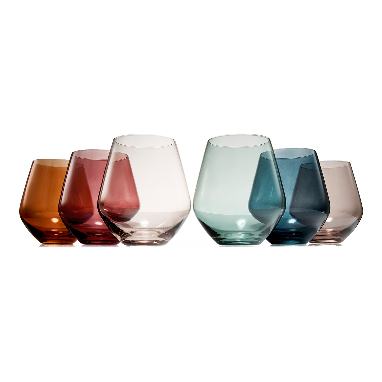 Stemless Wine Glasses | 6 set | Muted