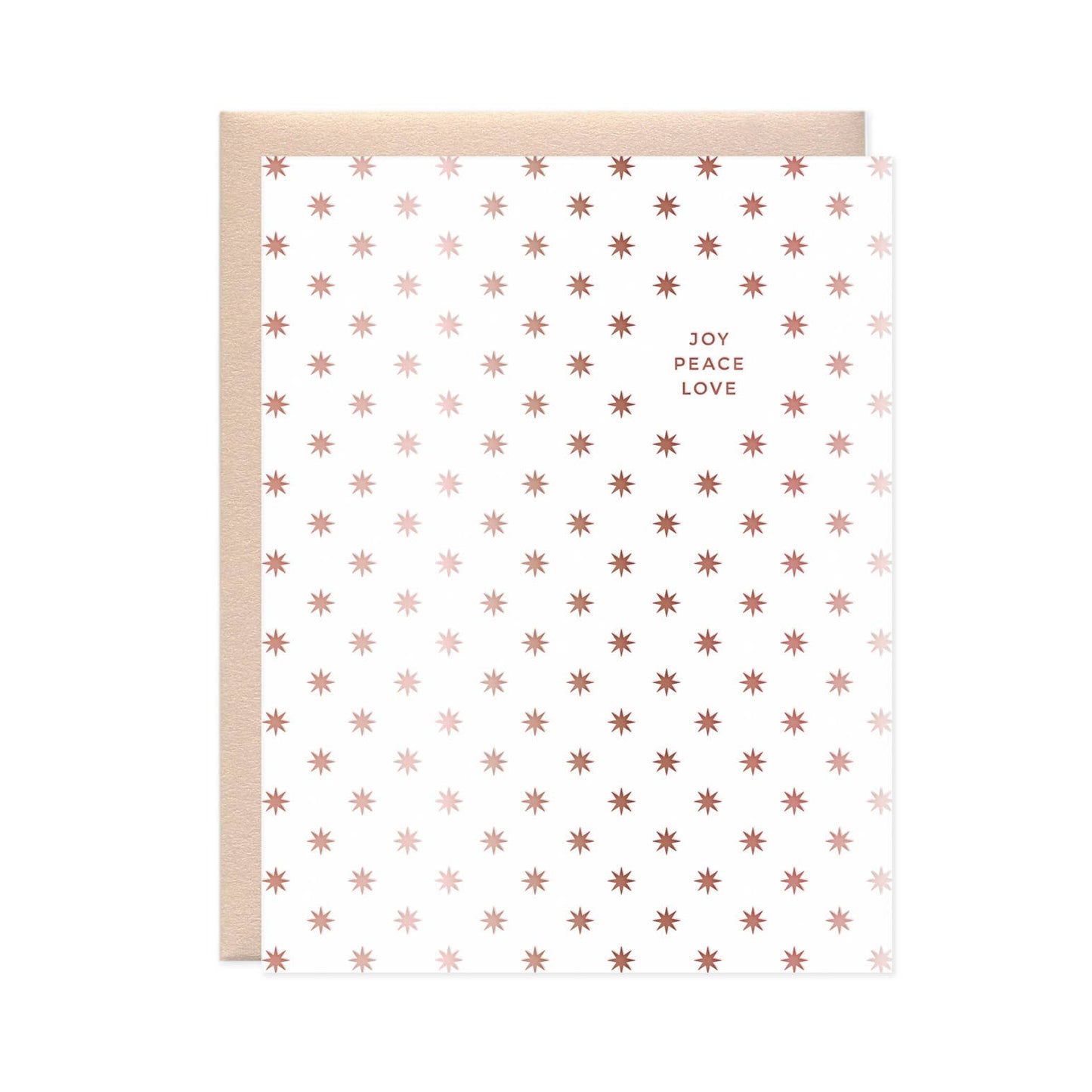 Joy Peace Love Foil Holiday Card