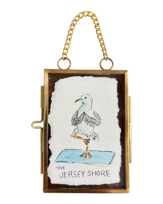 Original Watercolor Artwork | Seagull Yogi