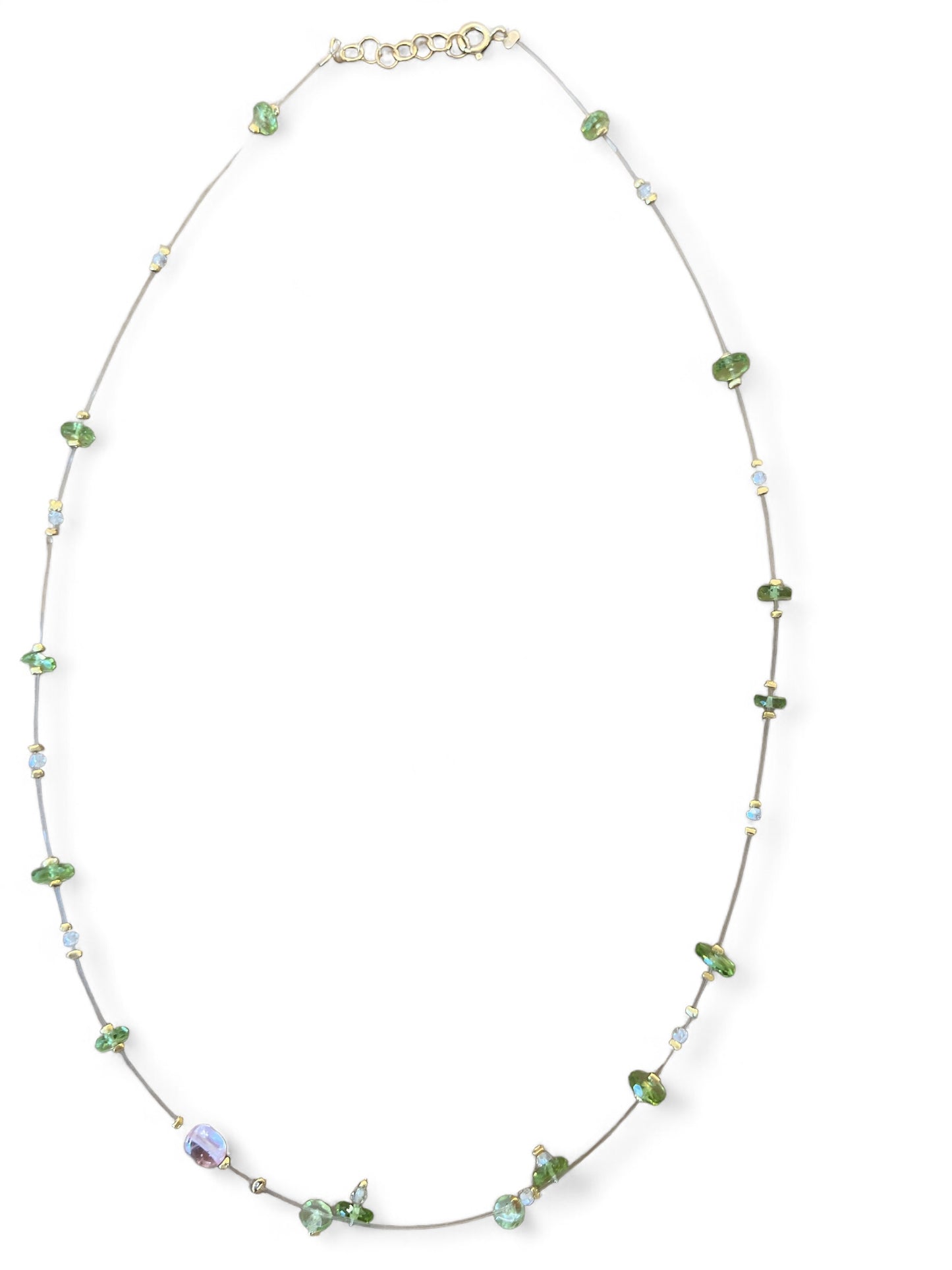 Necklace | Peridot + Pink