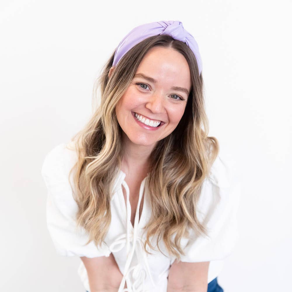 Lilac Leather Headband