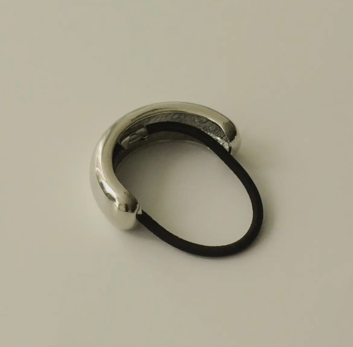 Wide Metal Cuff Hair Tie | Silver