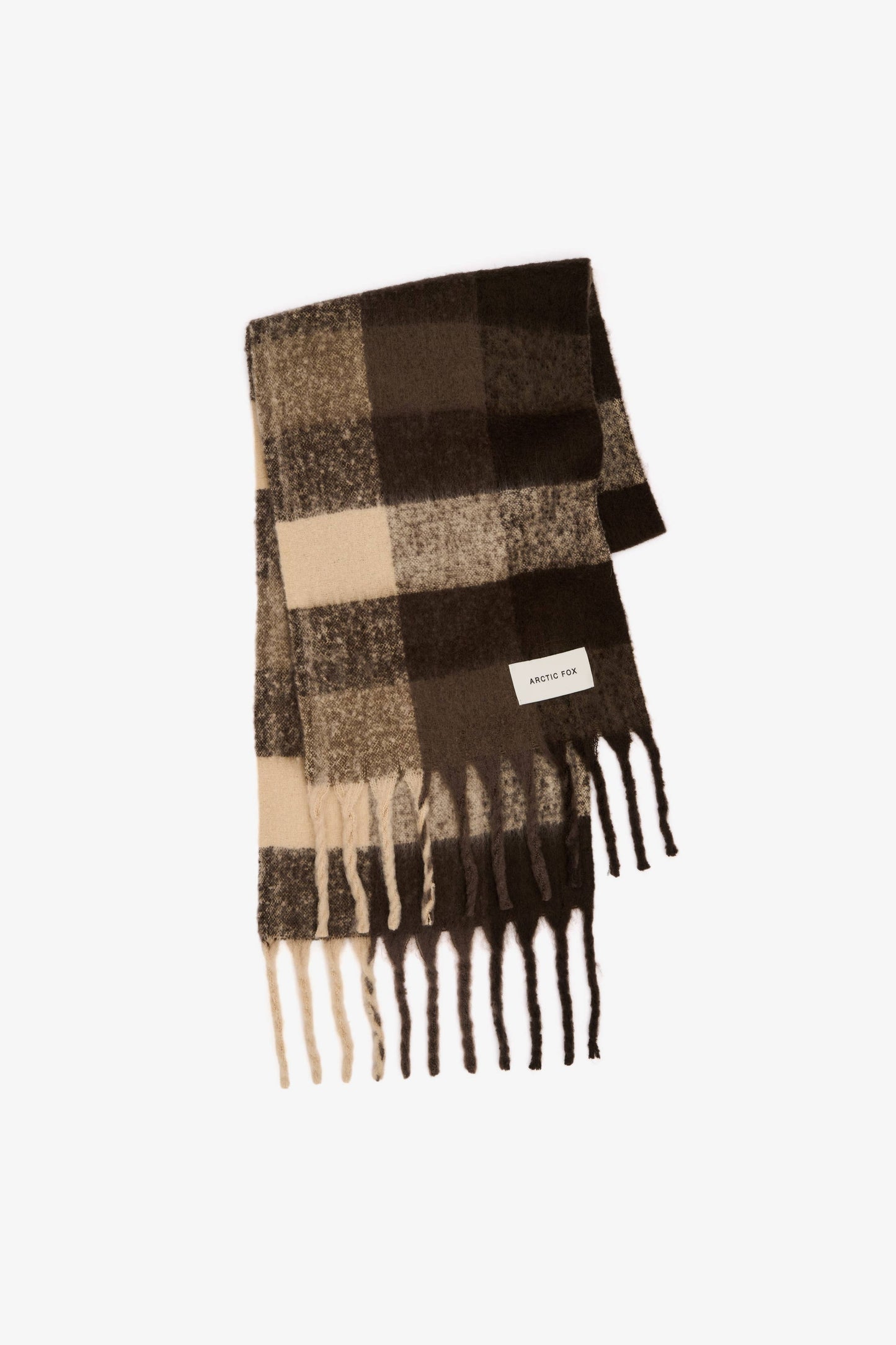Ultra Soft Recycled Scarf | Brown Check