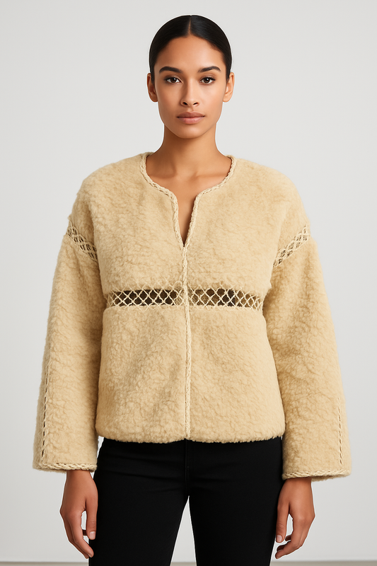 Reversible Cut Out Sherpa Jacket