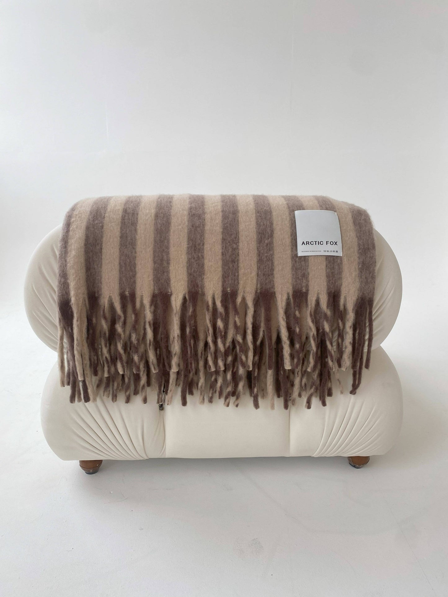 100% Recycled Throw | Burnt Umber Stripe