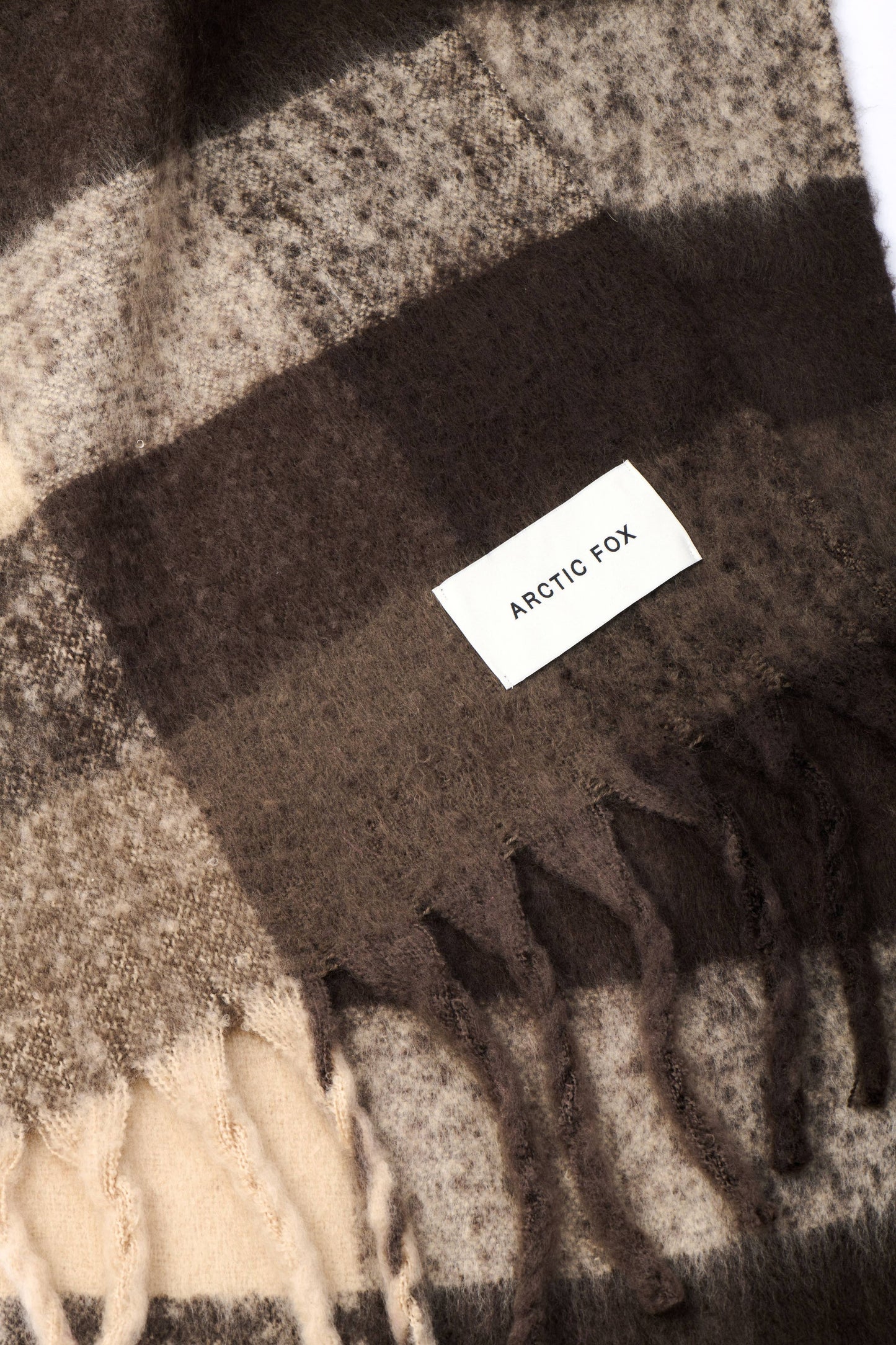 Ultra Soft Recycled Scarf | Brown Check