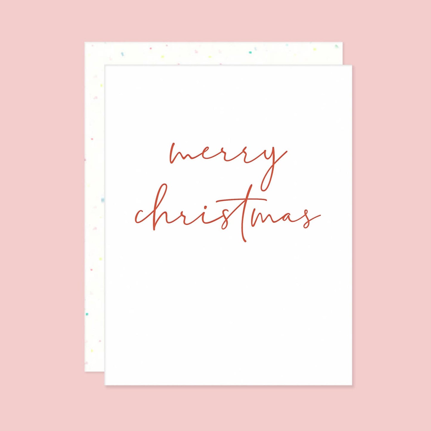 Merry Christmas Minimal Letterpress Card