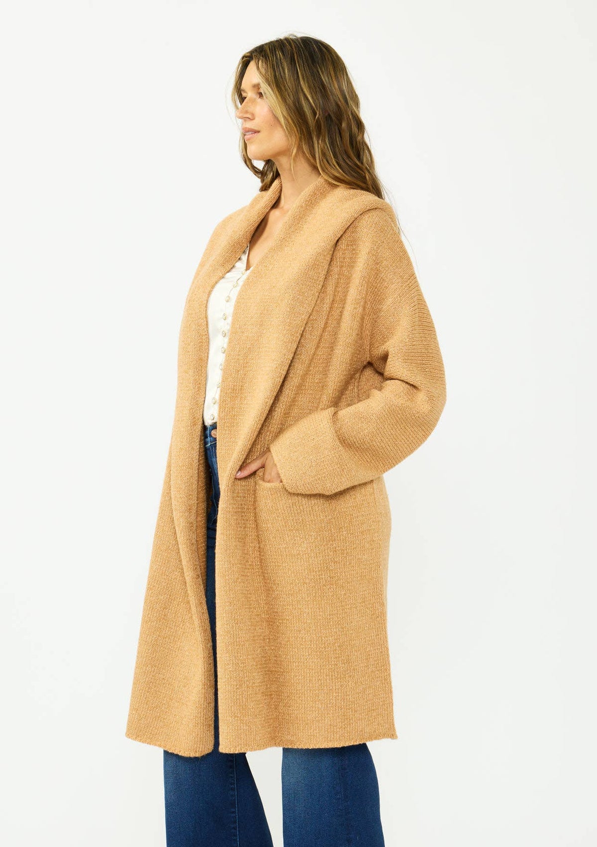 Hooded Cardigan with Pockets