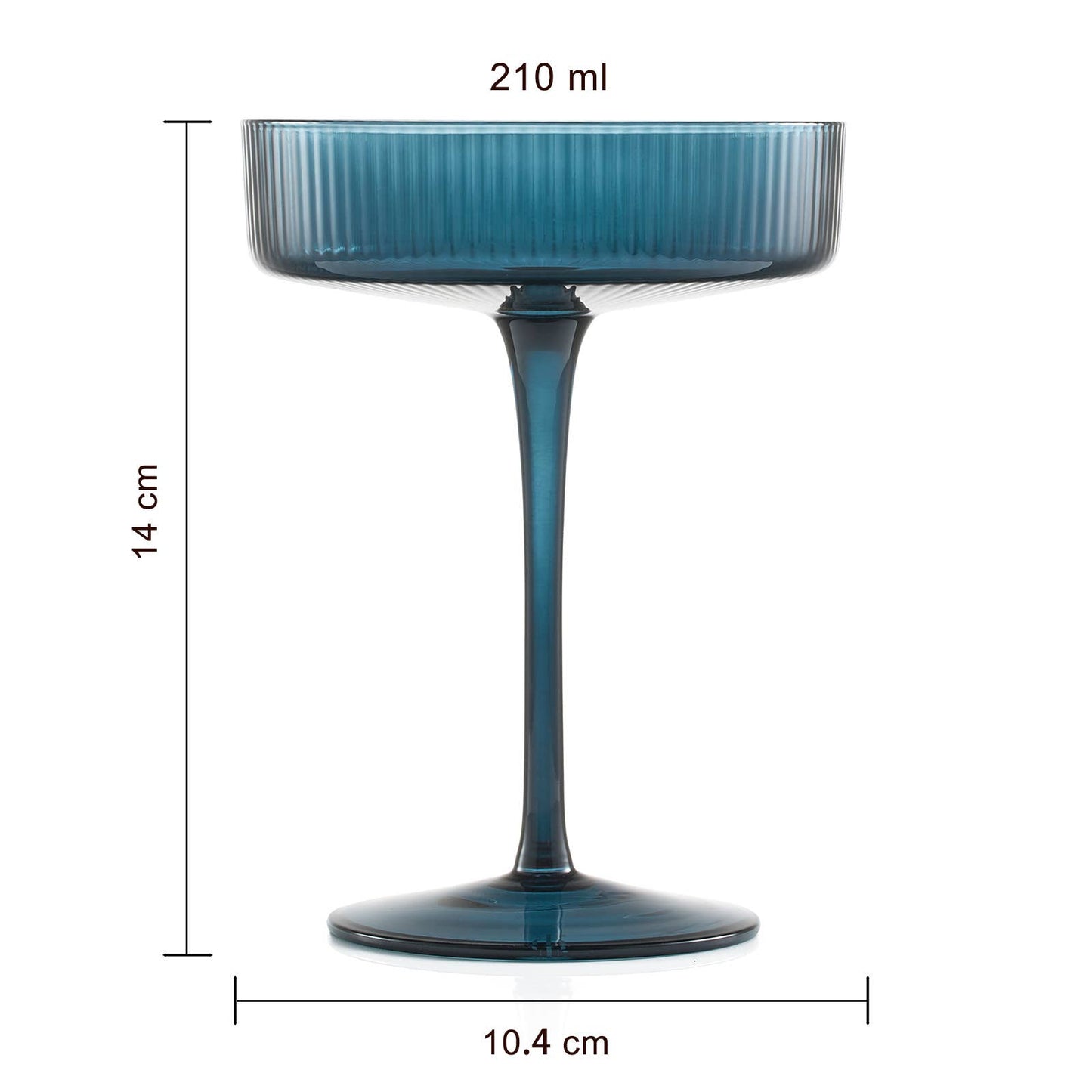 Ribbed Coup Glasses