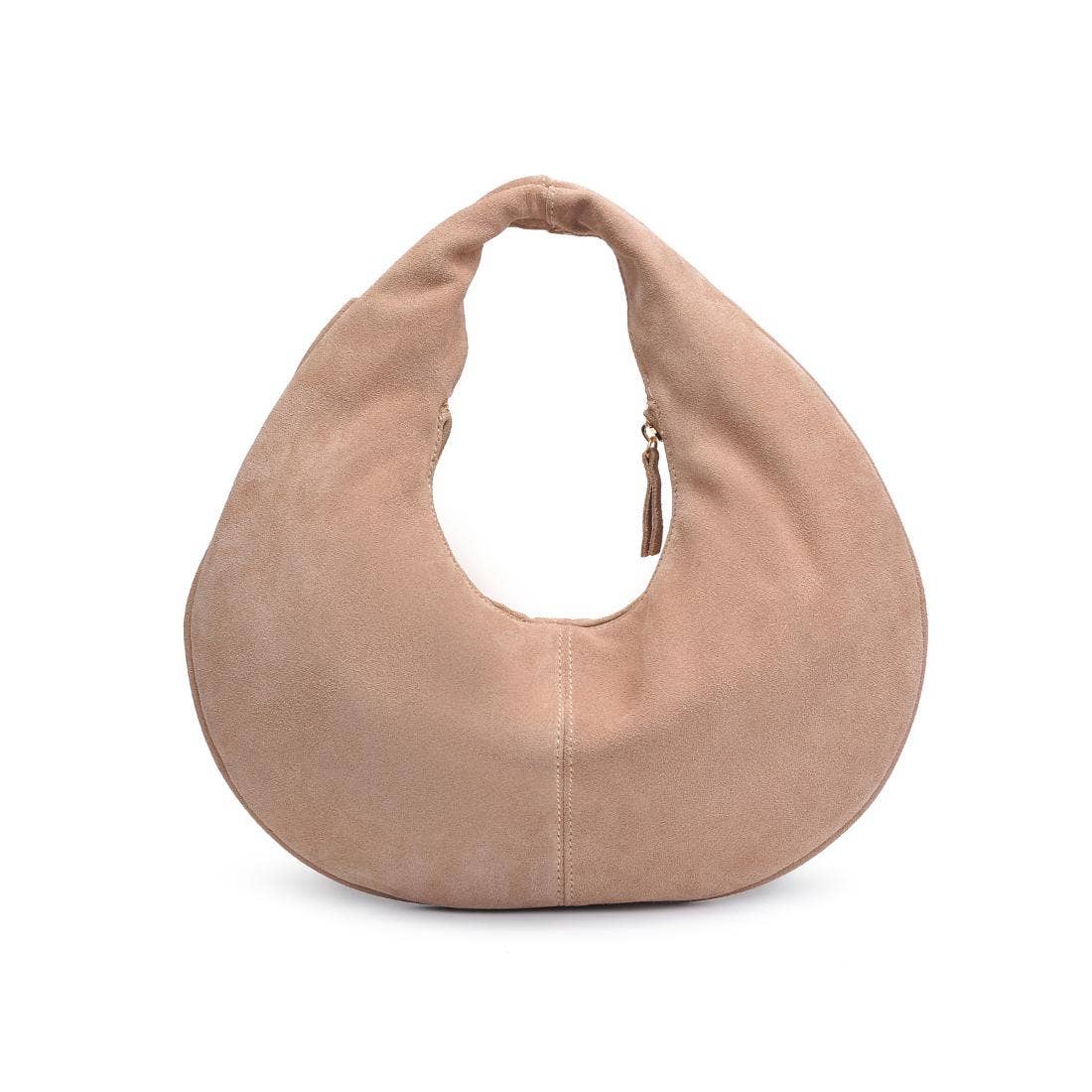 Genuine Suede Leather Handbag | Natural
