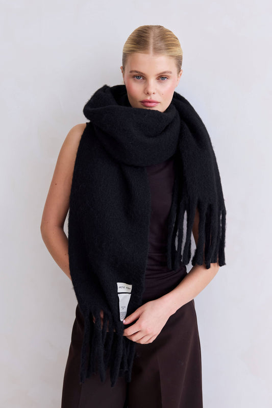Ultra Soft Recycled Scarf | Black