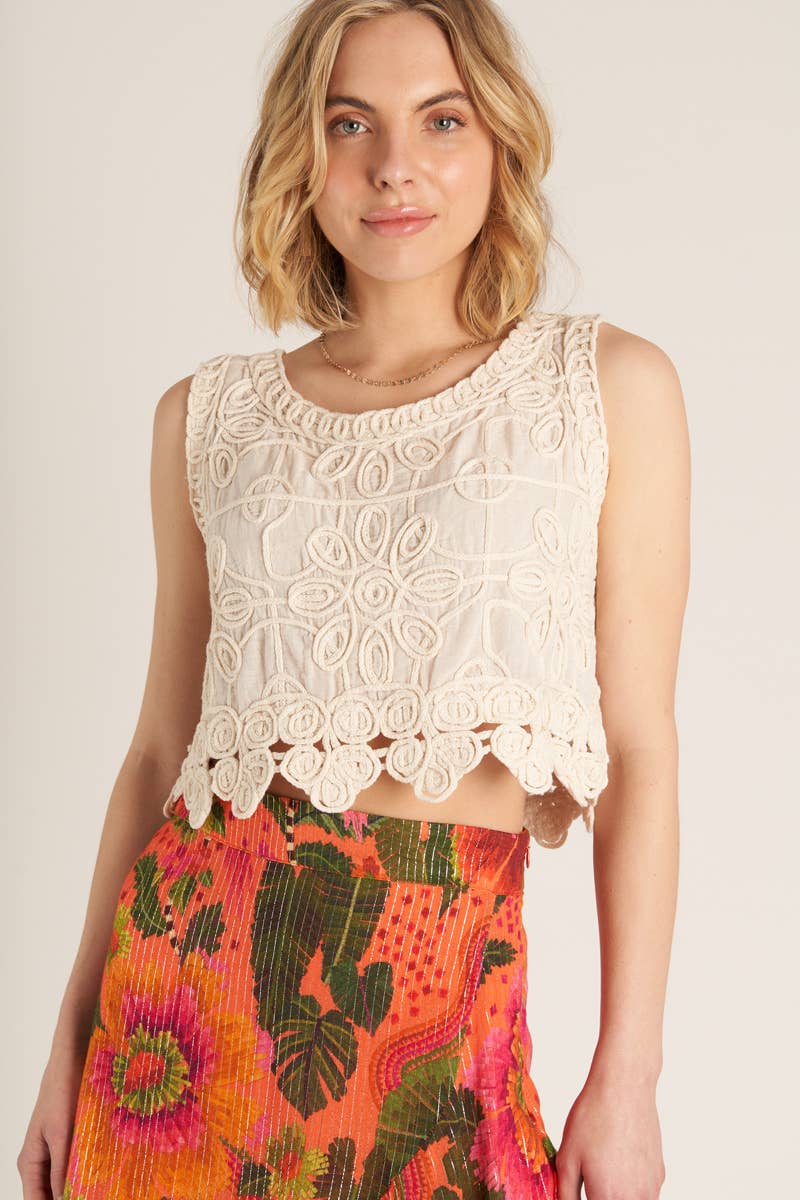 Top | Floral Crochet