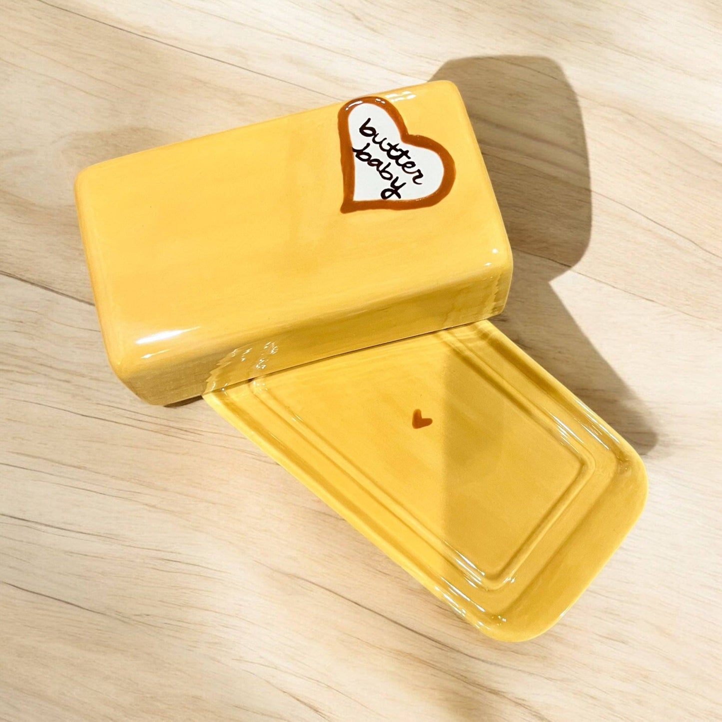 Hand Painted “Butter Baby” Dish | European Butter Dish