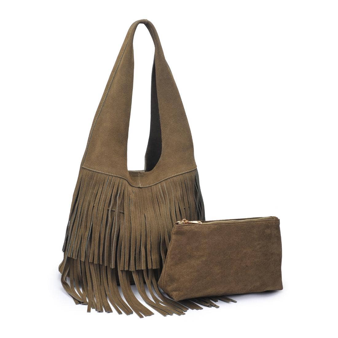 Bohemian Fringe Handbag | Olive