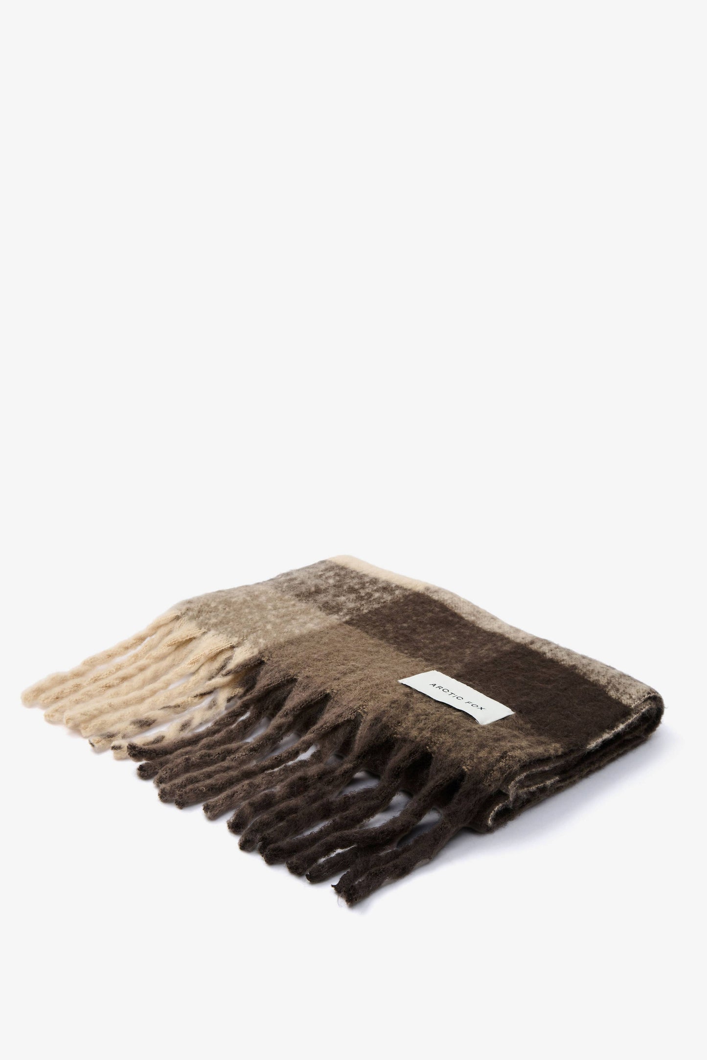 Ultra Soft Recycled Scarf | Brown Check