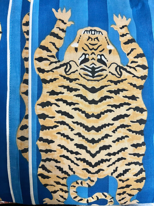 Cotton Pajama Set | Blue Tiger