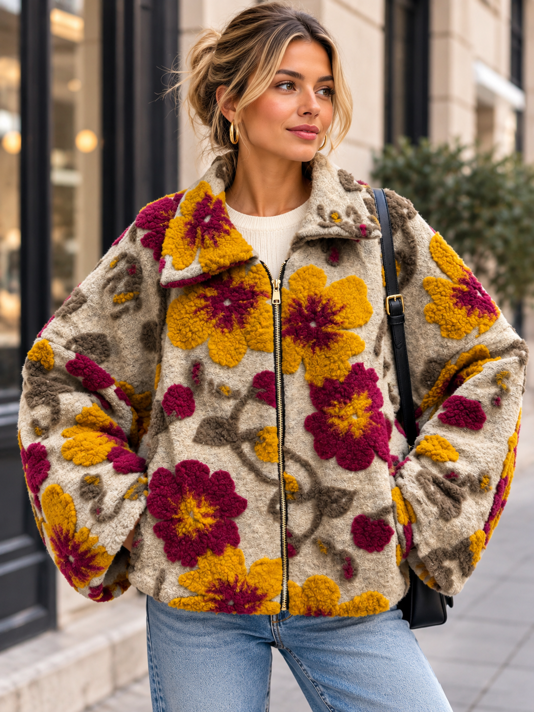 Oversized Textured Jacket