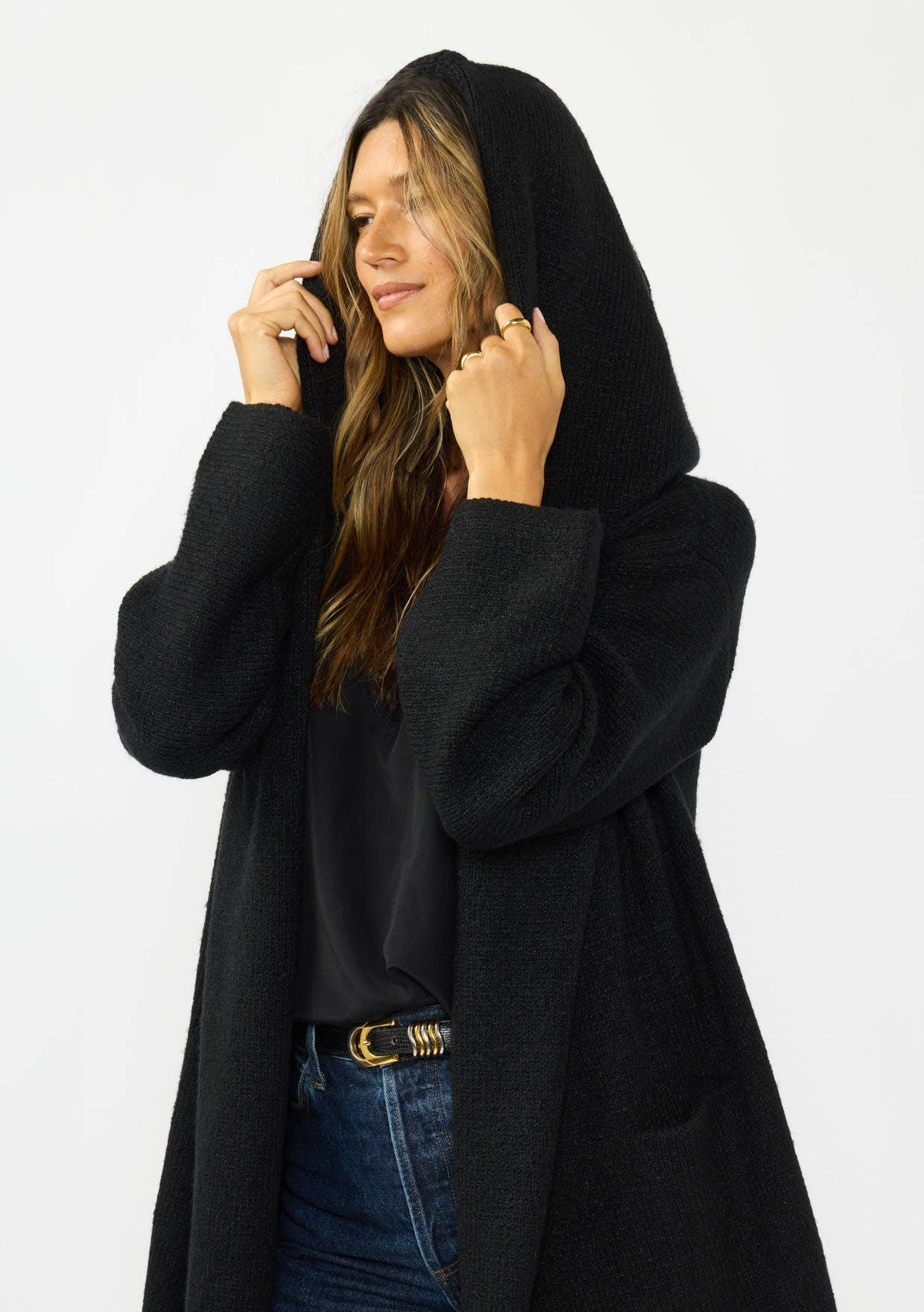 Hooded Cardigan with Pockets