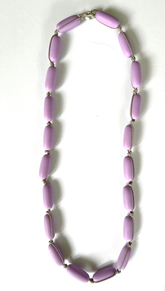 Color Pop Bead Necklace | Lavender French