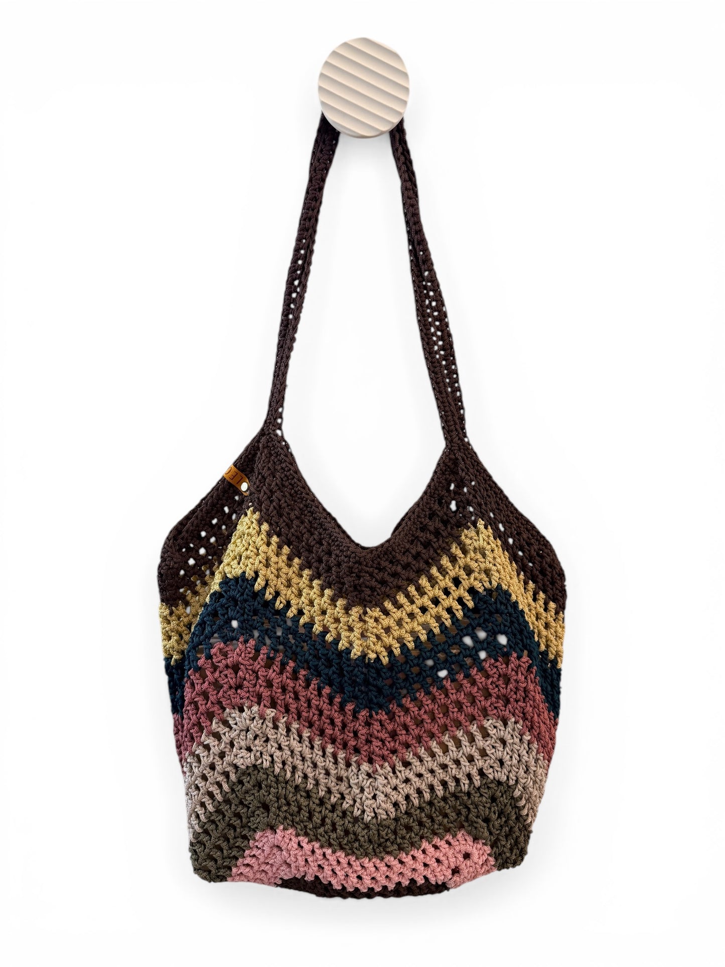 Hand-Crochet Market Bag | Stripe
