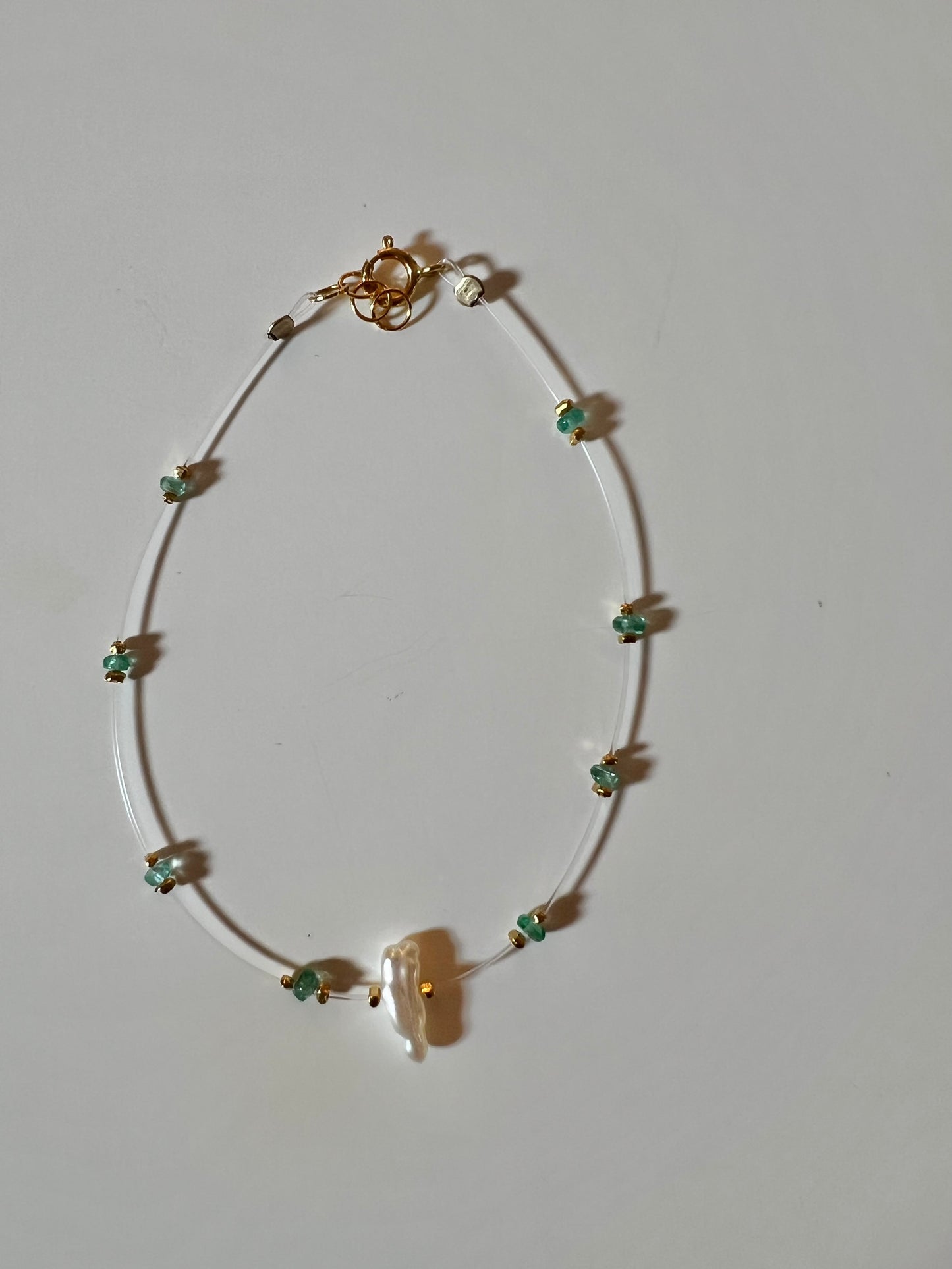 Bracelet | Emerald + Reishi Pearl