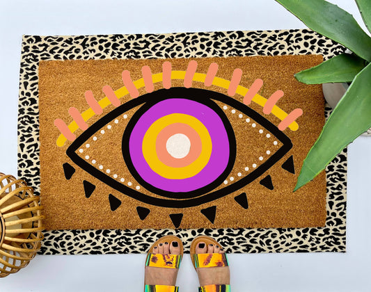 Evil Eye Coir Doormat