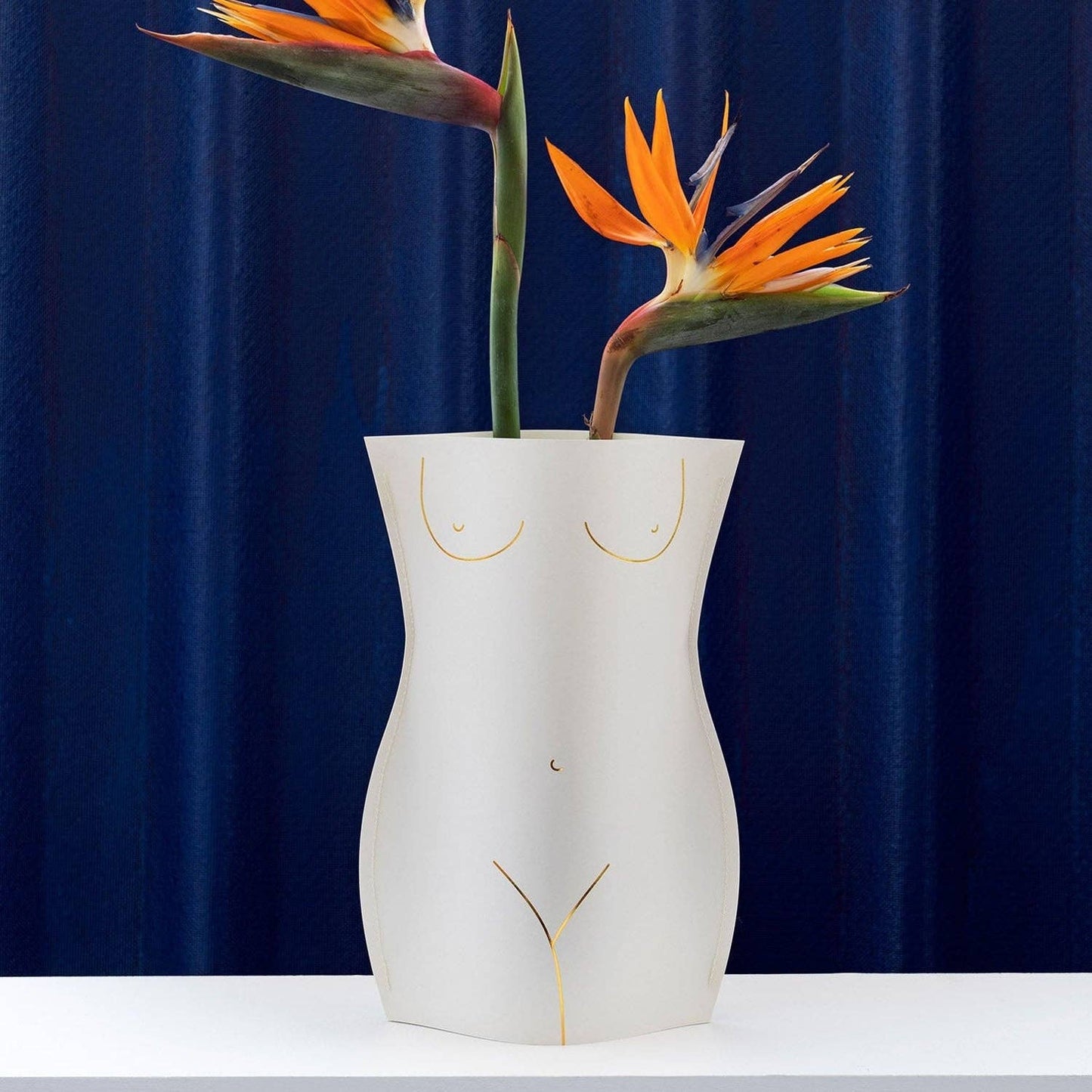 Venus Paper Vase, Flower Vase & Card Set | Ivory