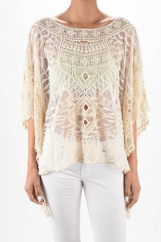 Top | Floral Crochet