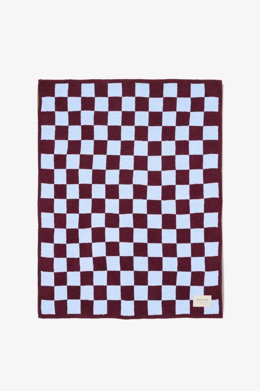 100% Recycled Throw | Blue Check