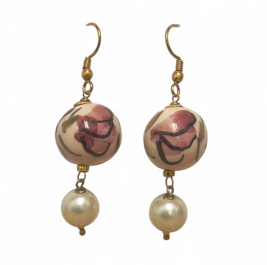 Ceramic + Beaded Earrings | Handmade in Sicily