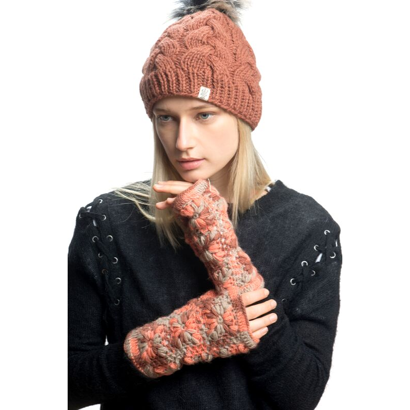 Crochet Handwarmers | Rust