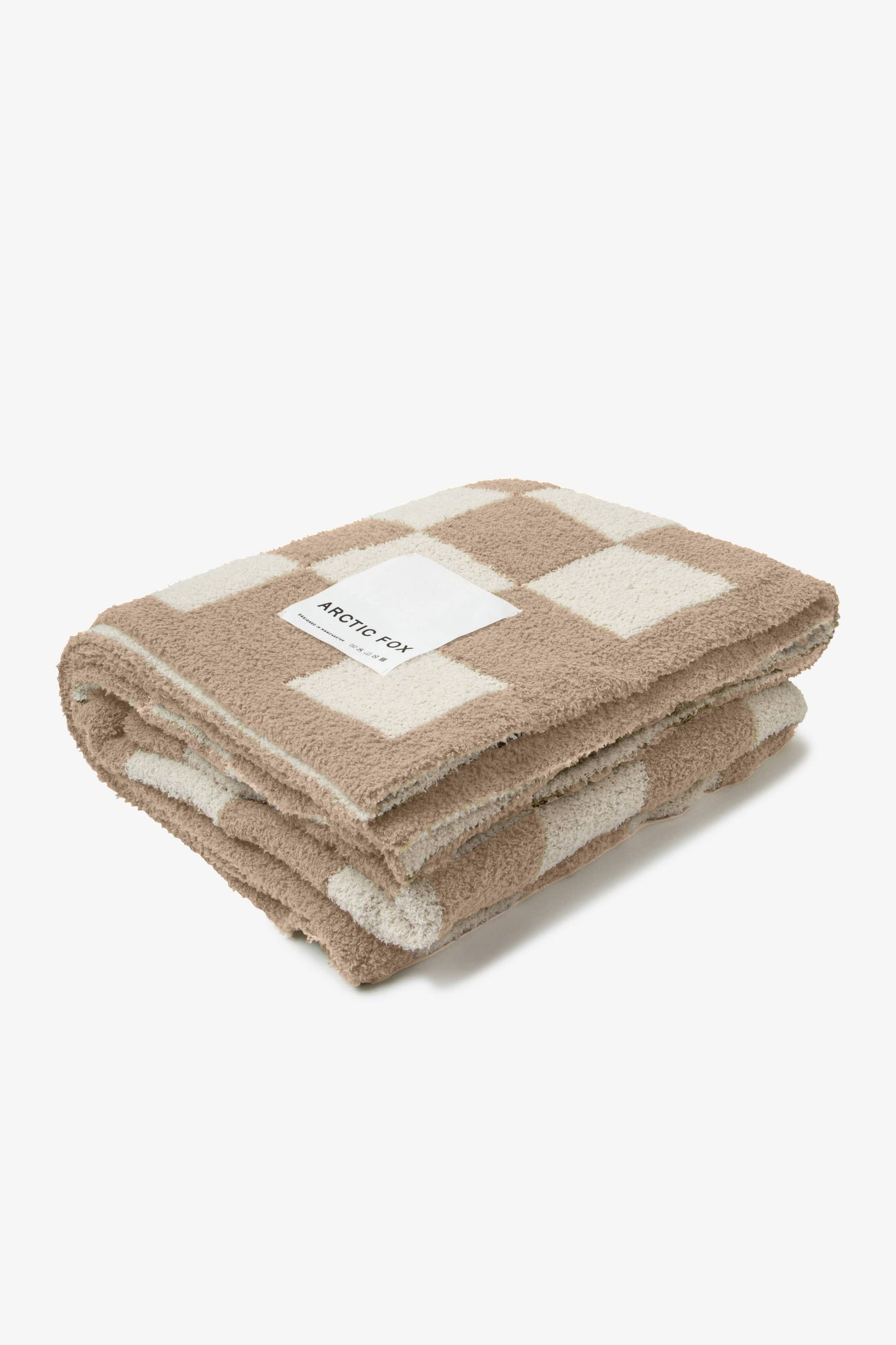 100% Recycled Throw | Beige Check