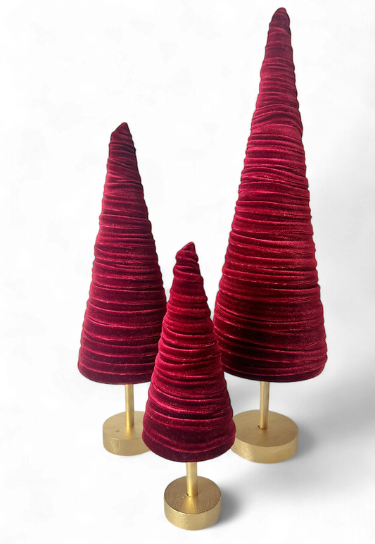 Pedestal Trees | Burgundy