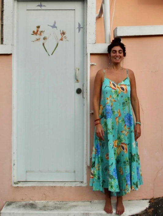 Sarala Jumpsuit | Teal Papaya