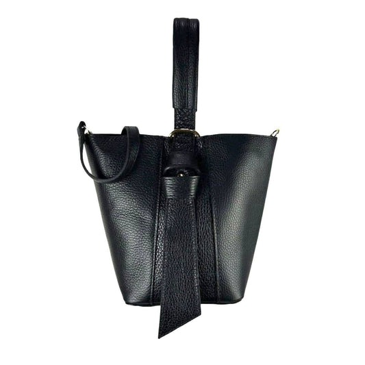 Leather Tote Handbag with Changing Bag | Black