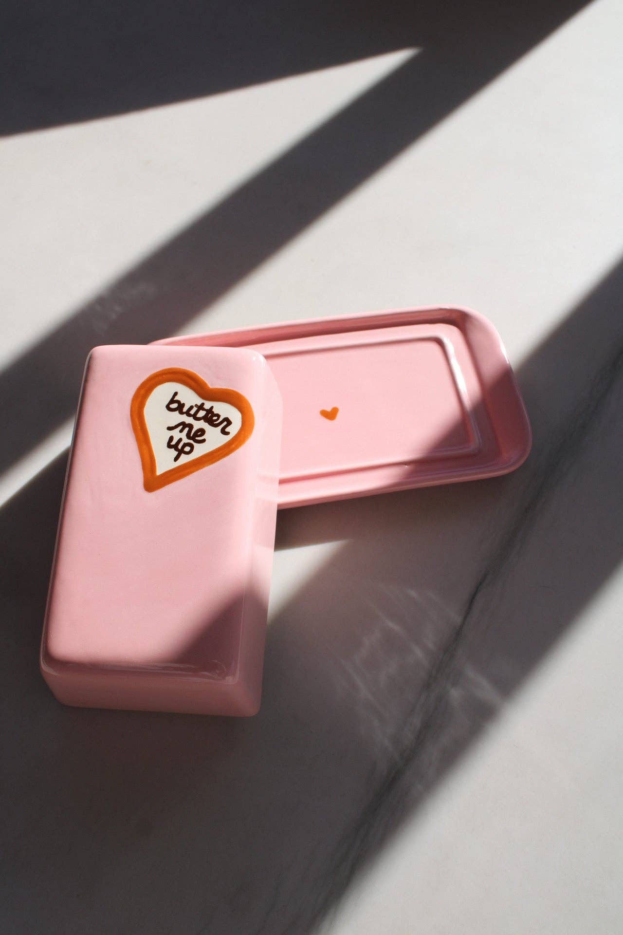 Hand Painted “Butter Me Up” Dish | European Butter Dish