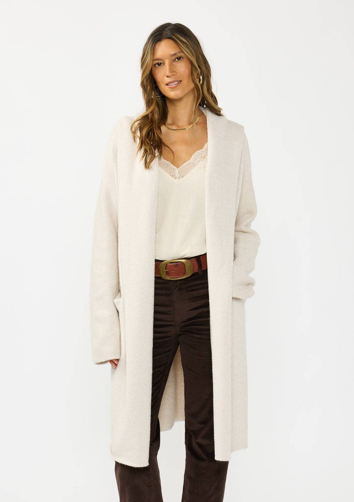 Hooded Cardigan with Pockets