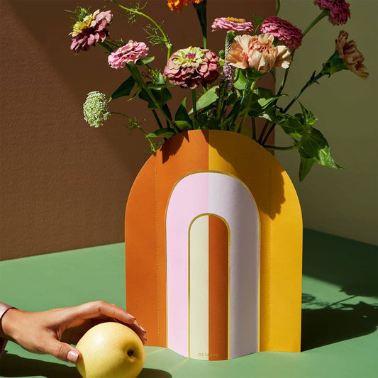 Paper Vase Riviera Arch, Flower Vase & Card Set