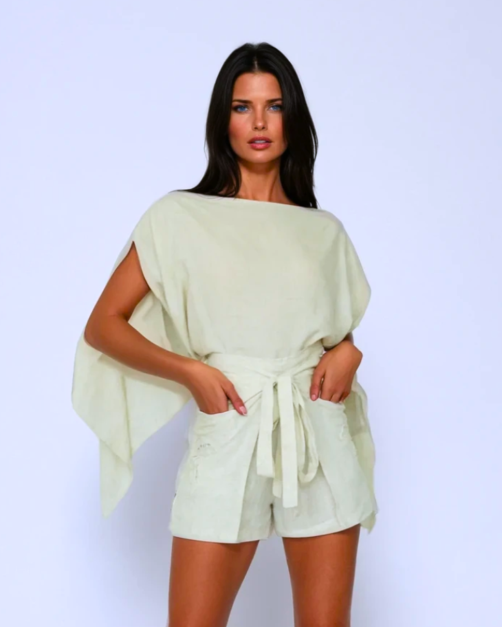 Cape Top | Black Linen