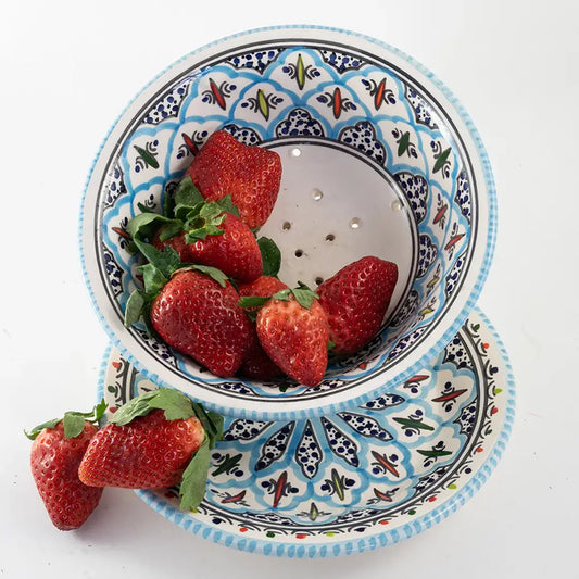 Small Ceramic Berry Bowl Strainer | Mosaic